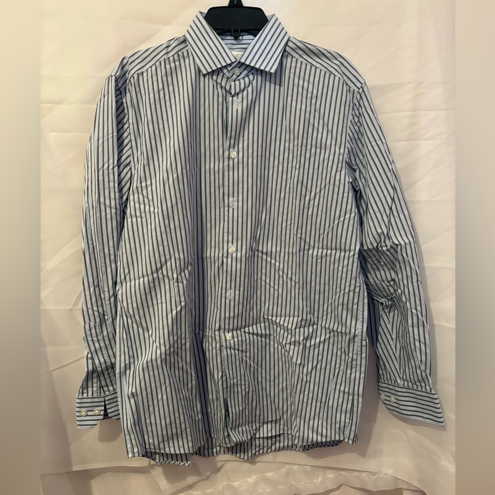 Collection by Michael Strahan Men's Stripe
Shirt Blue/Brown/White Size 16‎ 34/35